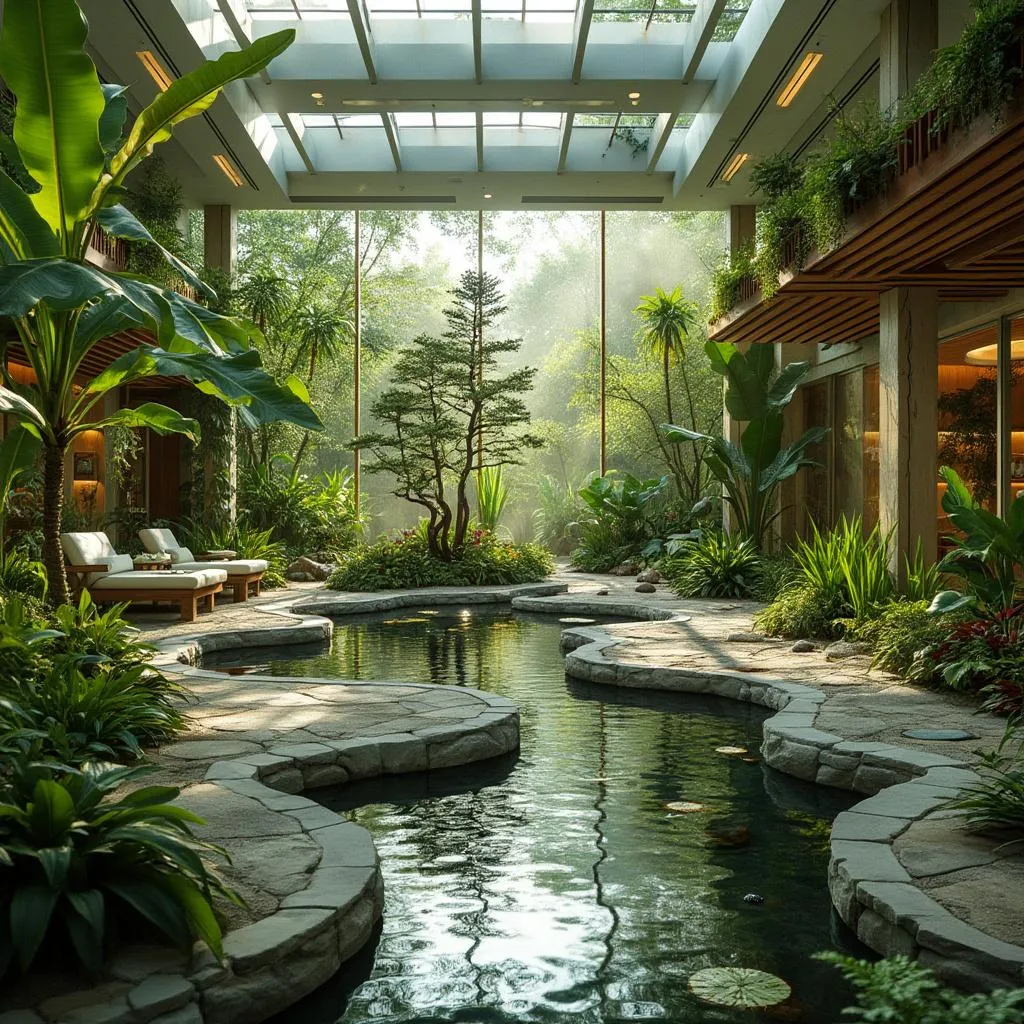 Jardín terapéutico para pacientes
